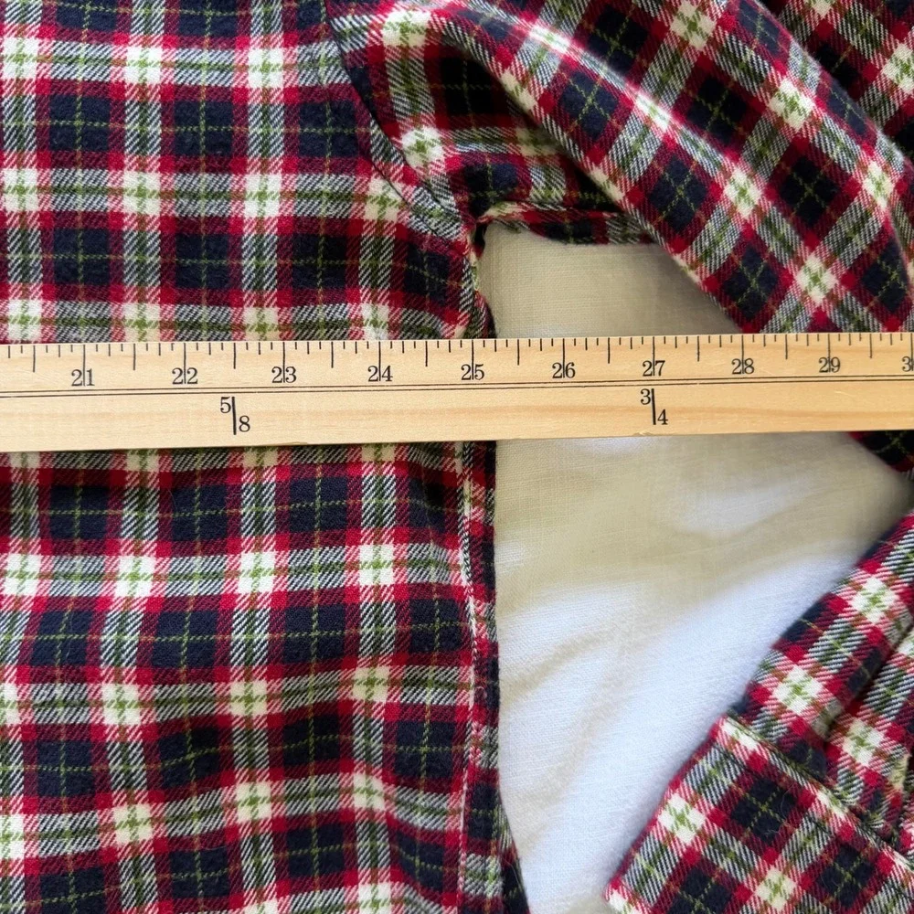J.Crew Mens XLT Tall Rebel‎ Plaid Flannel Button Down Shirt Red Black Cotton